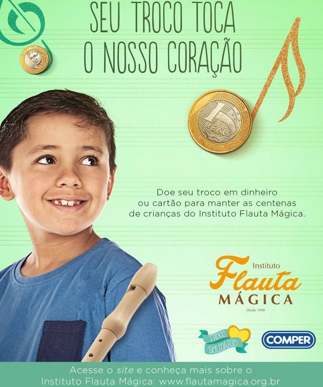 Campanha Troco Solidário ajuda a arrecadar fundos para Projeto Flauta Mágica